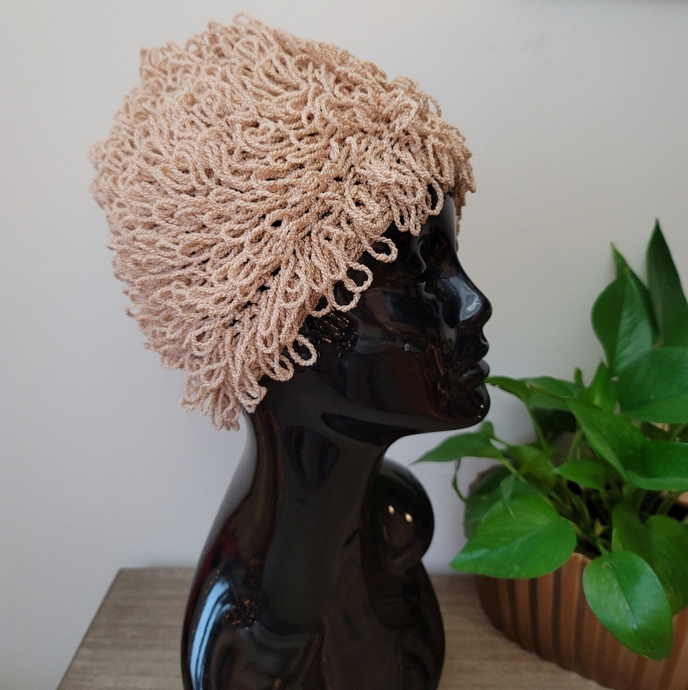 VTG 60s Loop Knit Hat - Picture 2 of 11